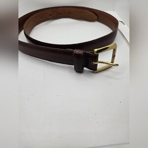 Coach Leather Brown Belt Size 34 Brass Brass Buckle